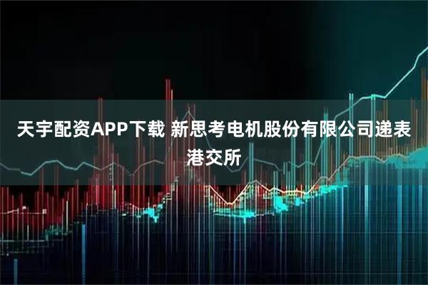 天宇配资APP下载 新思考电机股份有限公司递表港交所